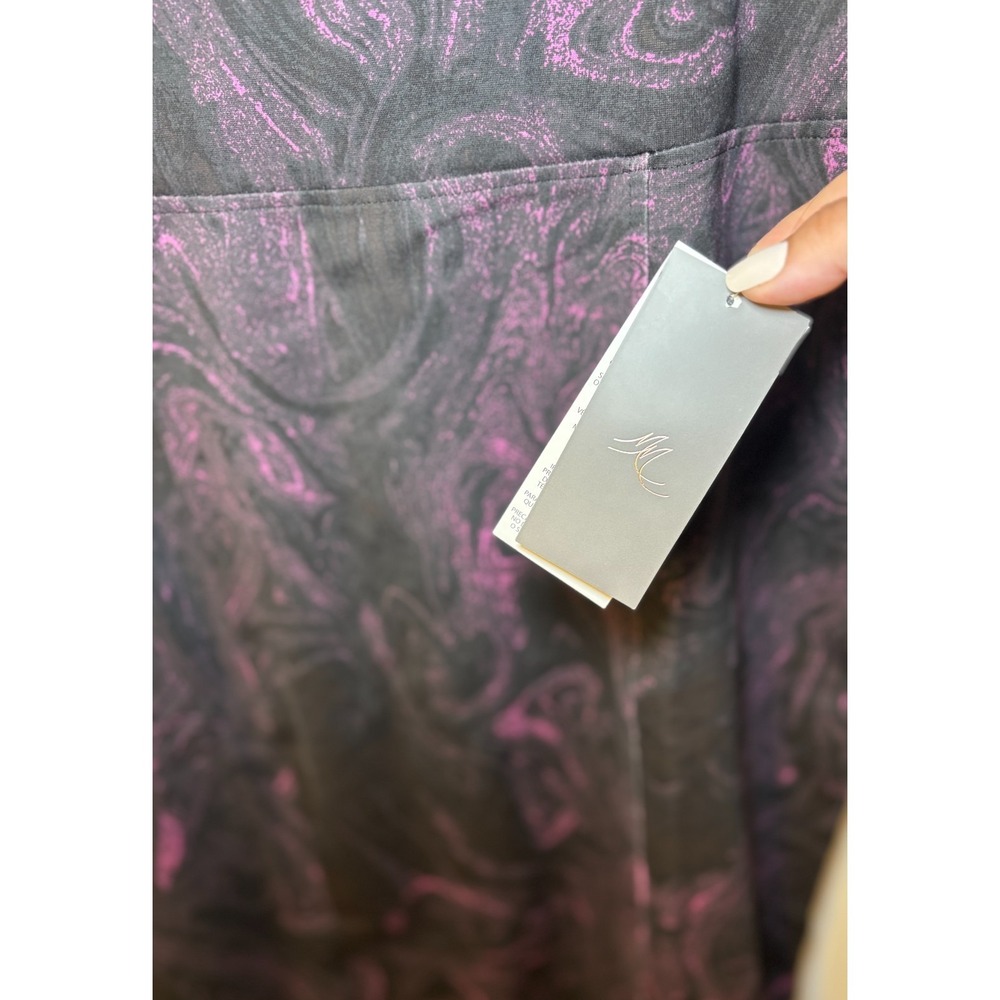 Melissa McCarthy Seven7 Skirt Size L New Black Purple - Picture 3 of 4